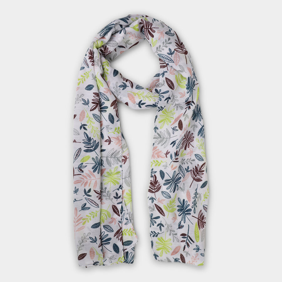 Women's off-White Nylon/Polyester Scarf, , large image number null