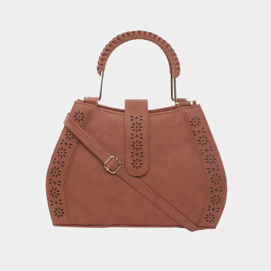 Women's Tan Polyurethane Hand Bag, , large image number null