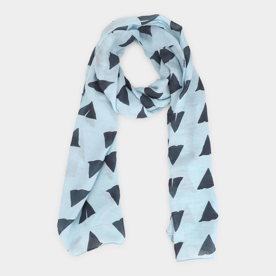 Women's Teal Blue Fabric Scarf , , large image number null