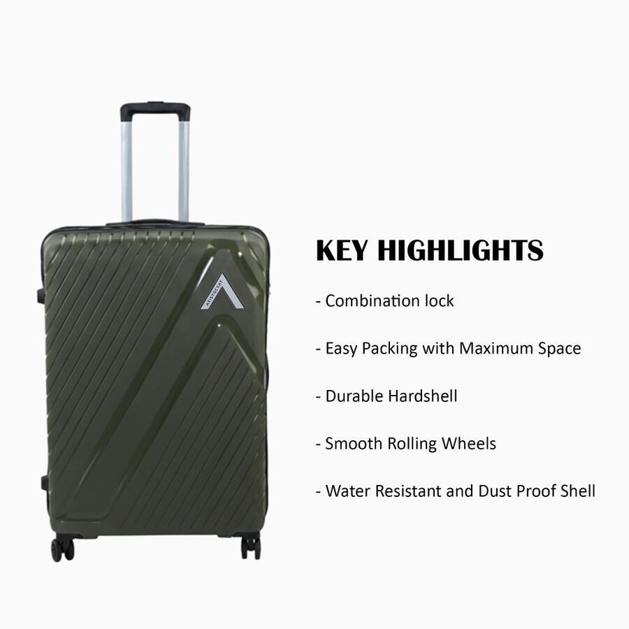 8 Wheel Light Green Polypropylene Trolley,Set of 3, , large