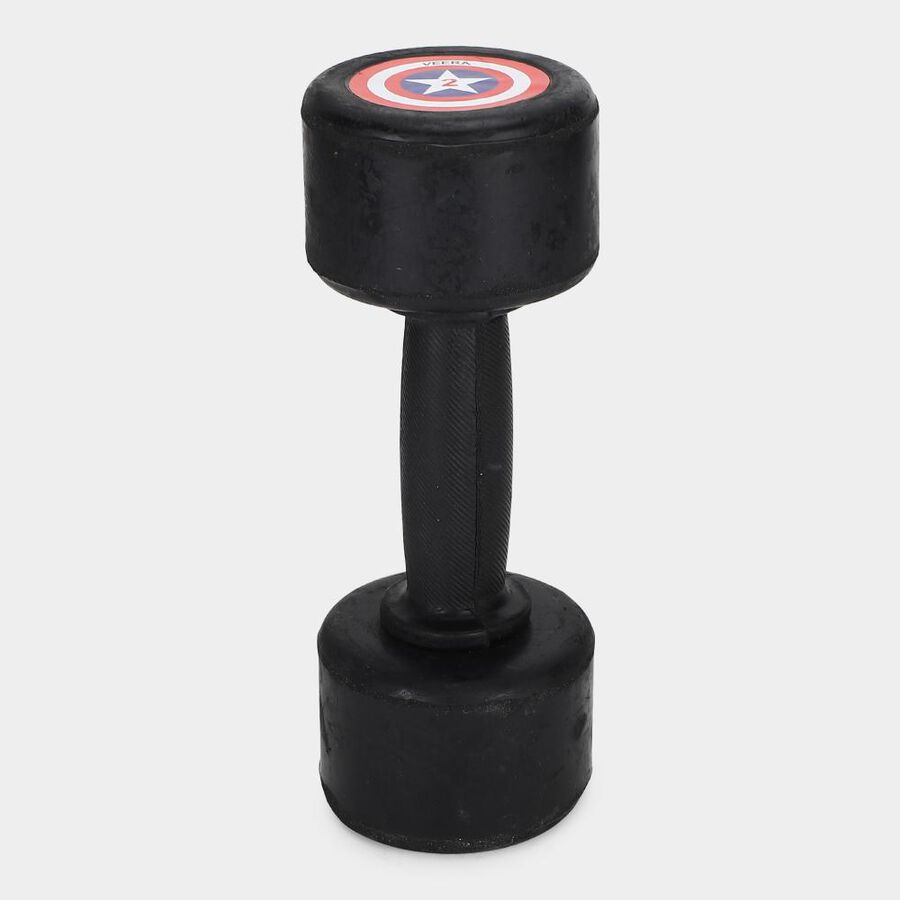 Black Rub-Iron Dumbbells, , large