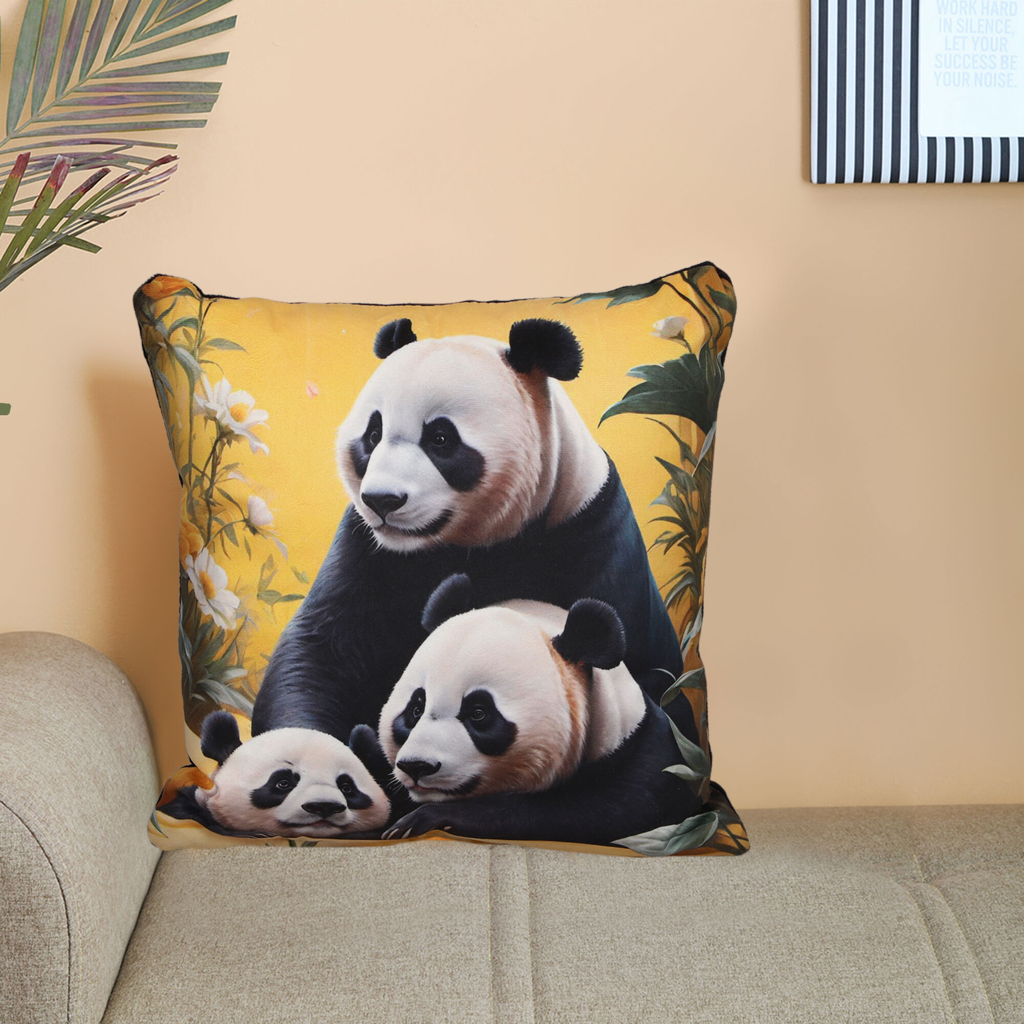 Home Beautiful                         Multicolour Polyester Cushion