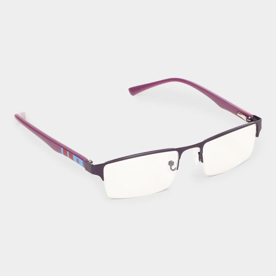 Clear Glass Plastic Half Rim Frame - Color May Vary, , large image number null
