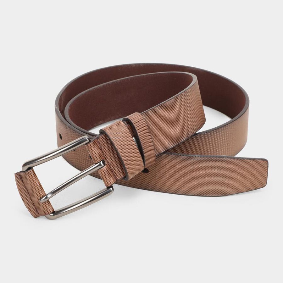 Men's Brown Polyurethane Formal Belt, , large image number null