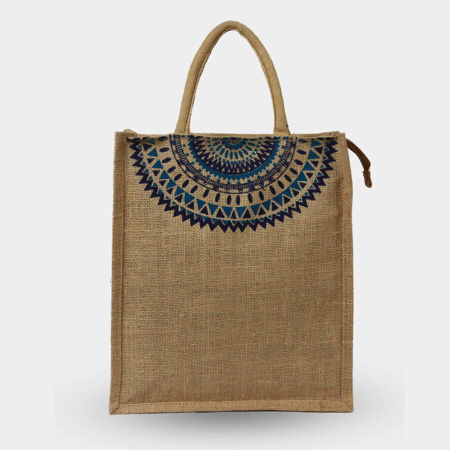 Women Printed Blue Shopping Bag, , large image number null