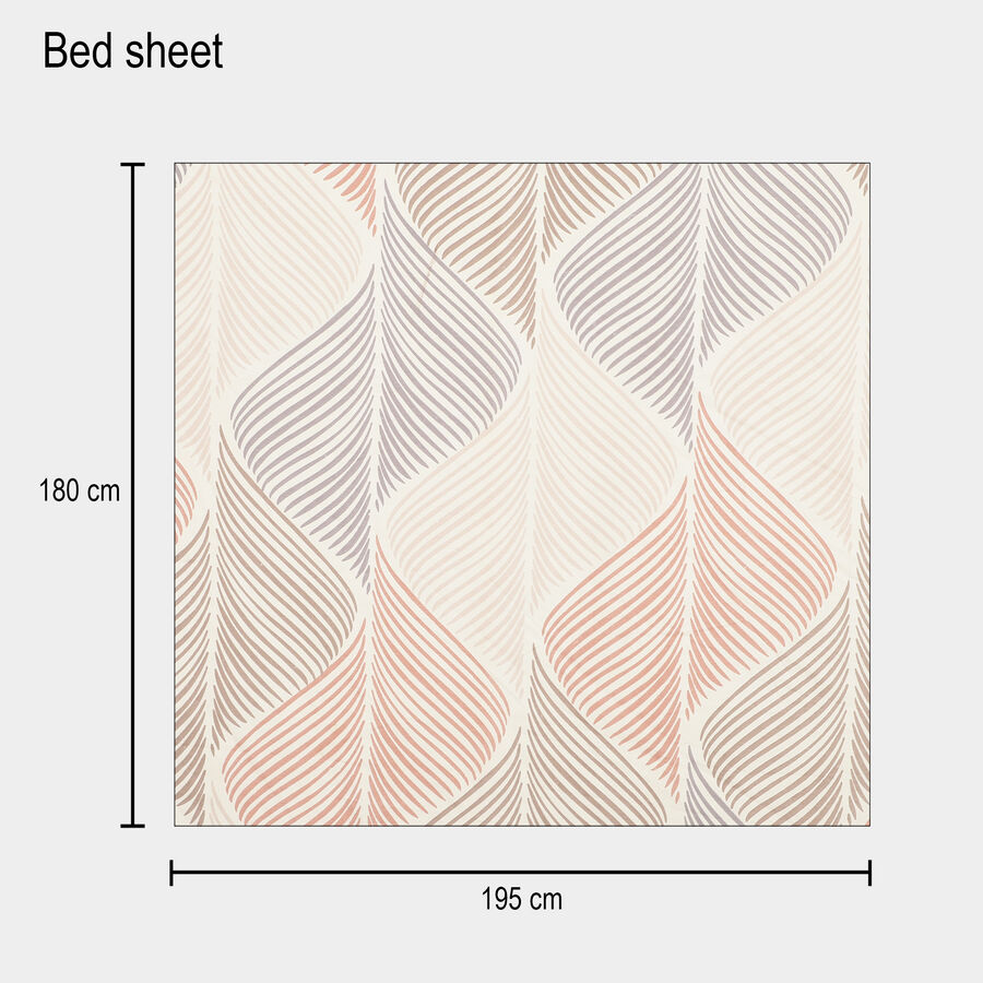 120 GSM Cream Microfiber Double Bedsheet, , large image number null