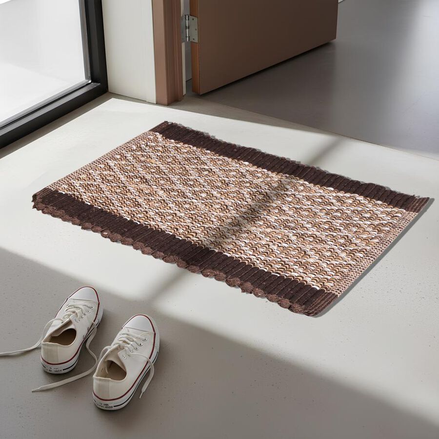 Anti-SKId Brown Polyester Door Mat, , large image number null