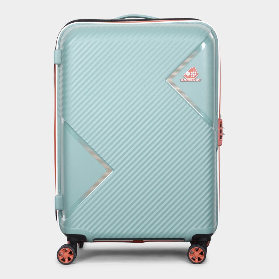 8-Wheel Light Green Polypropylene Hard Case Trolley, Medium, , large image number null