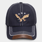 Men's Blue Fabric Cap, , small image number null