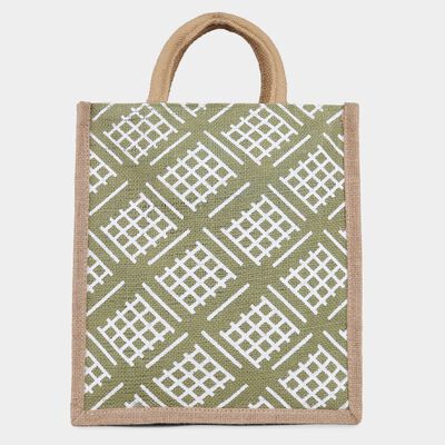 Olive Jute Lunch Bag