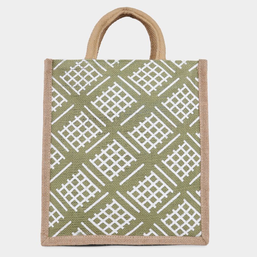 Olive Jute Lunch Bag, , large image number null