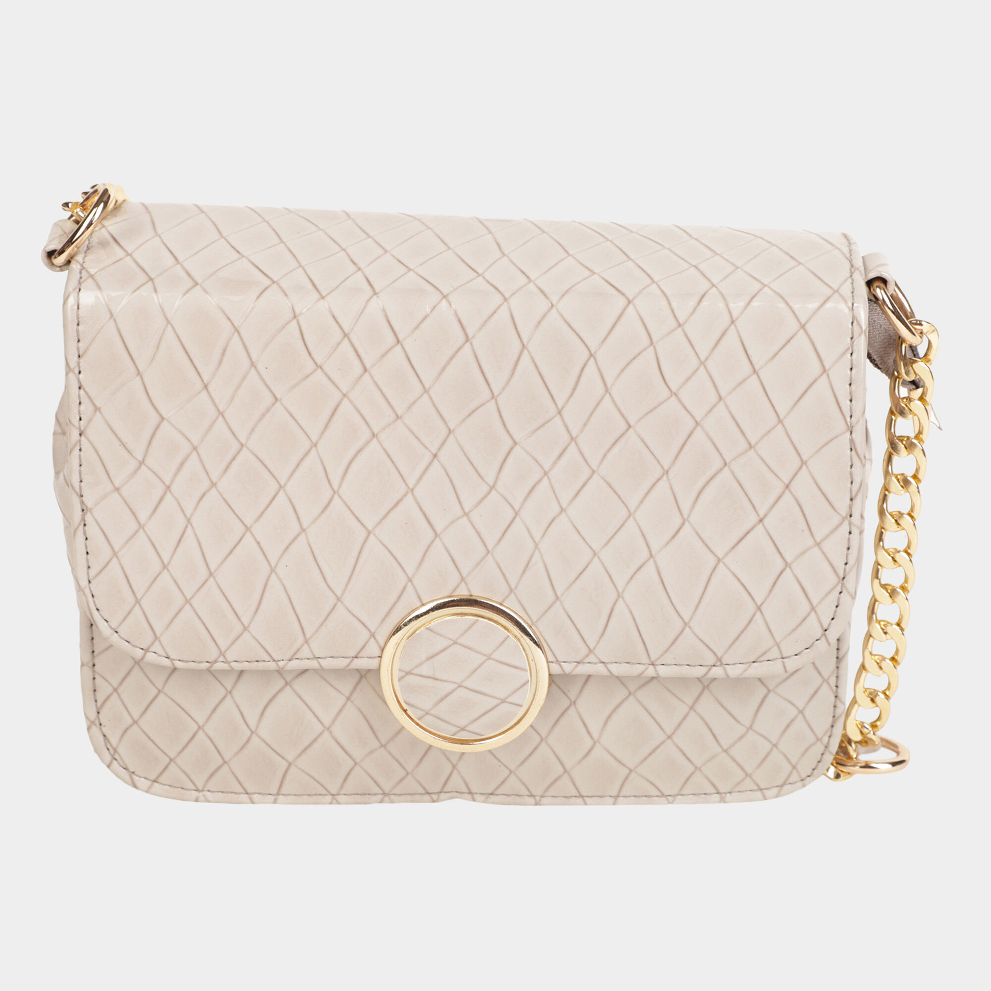 Lucky Charm                         Women's Grey Polyurethane Sling Bag