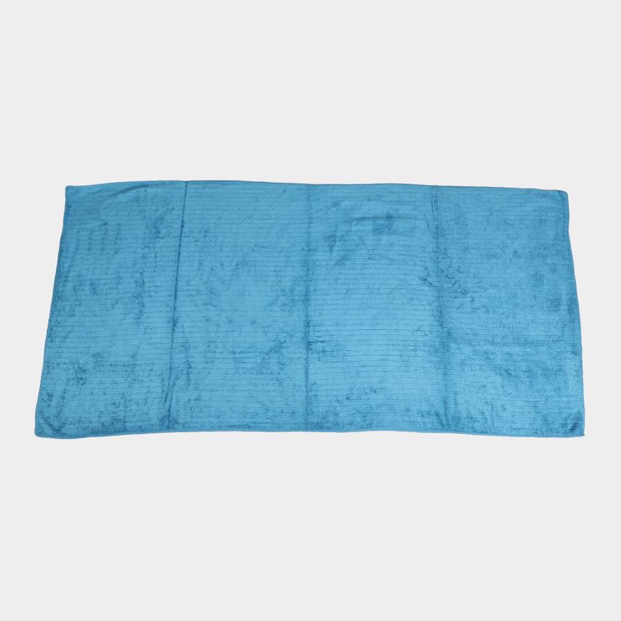 280 GSM Teal Blue Microfiber Bath Towel, , large