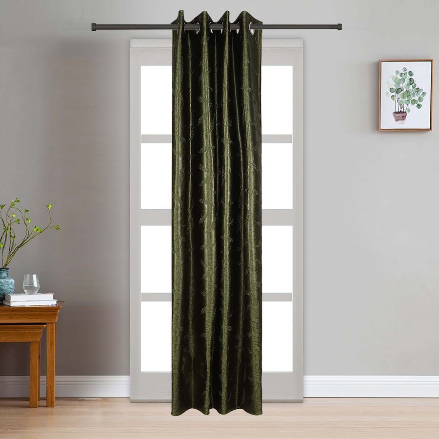 7ft. Green Microfiber Door Curtain, , large image number null