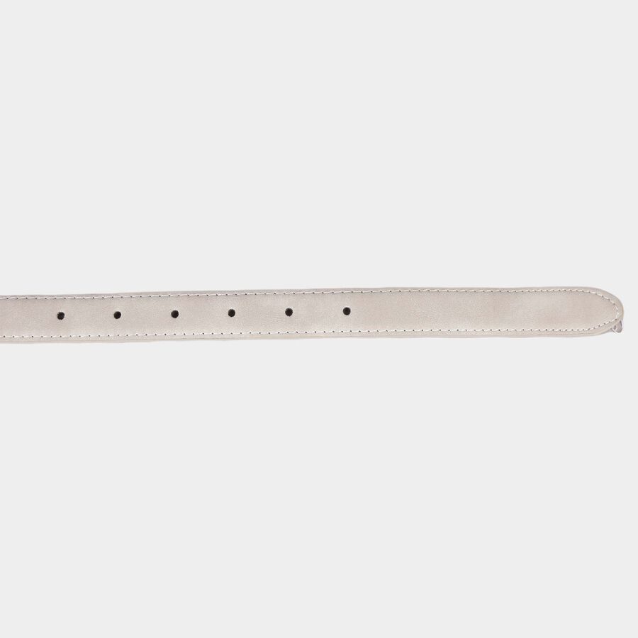 Women's Grey Polyurethane Belt, , large image number null