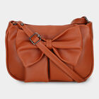 Women's Tan Polyurethane Handbag , , small