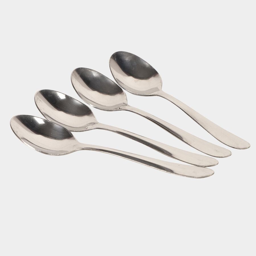 Steel Tea Spoon, Set of 4, , large image number null