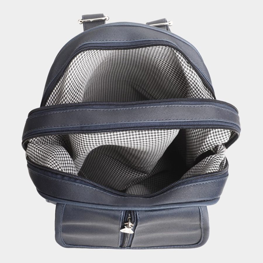 Women's Blue Polyurethane Backpack, , large image number null