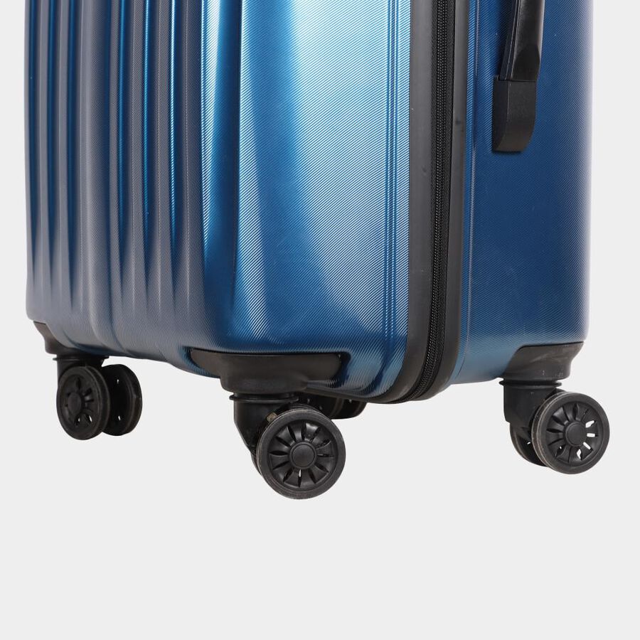 8-Wheel Dark Blue Polypropylene Hard Case Trolley, Medium, , large image number null
