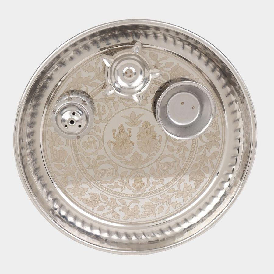 Stainless Steel Pooja Plate, , large image number null