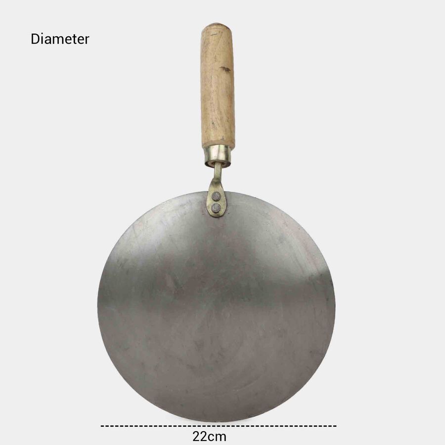 Iron Tawa With Wooden Handle (22cm), , large image number null