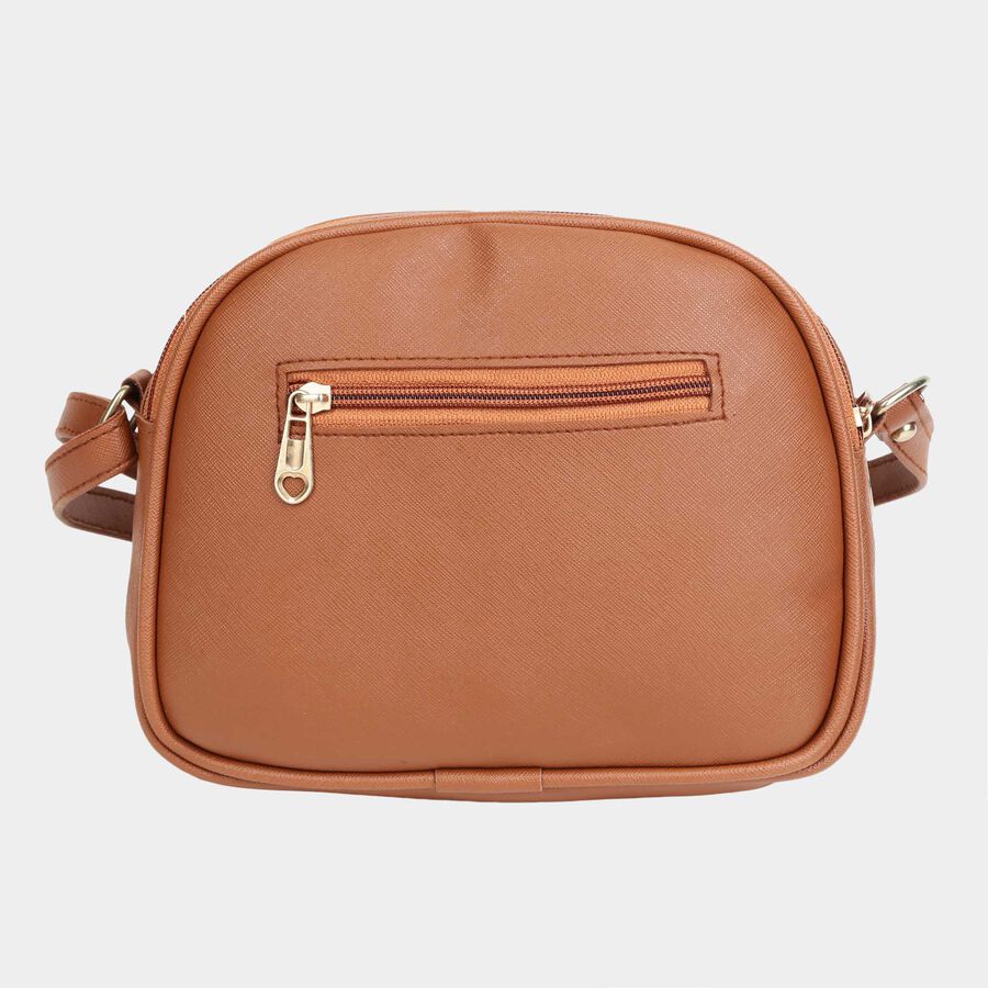 Women's Polyurethane Zipper Sling Bag, , large image number null