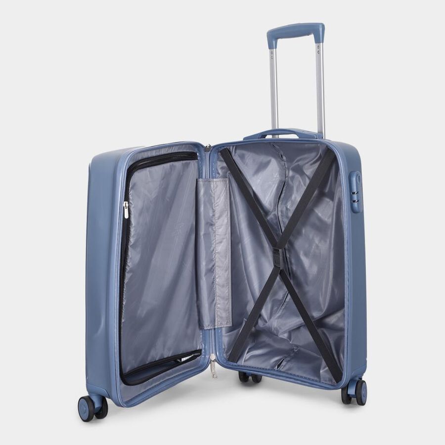 8-Wheel Light Blue Polycarbonate Hard Case Trolley, Small, , large image number null