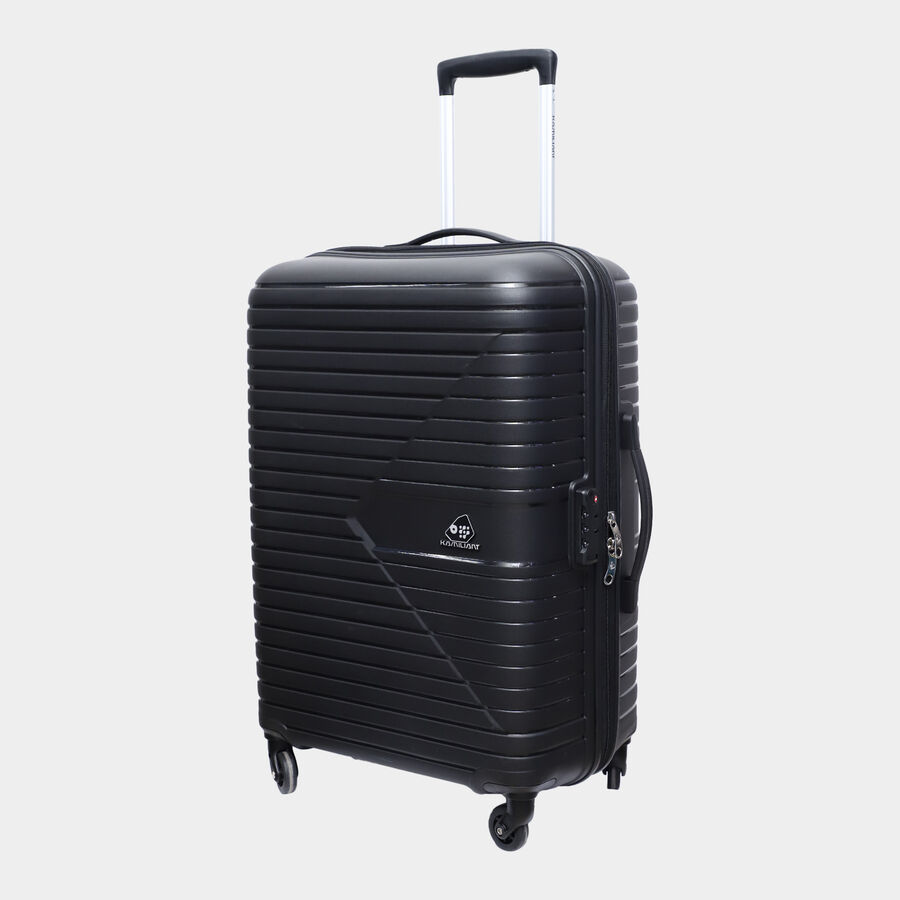 4-Wheel Black PVC Matee Hard Case Trolley, Medium, , large image number null