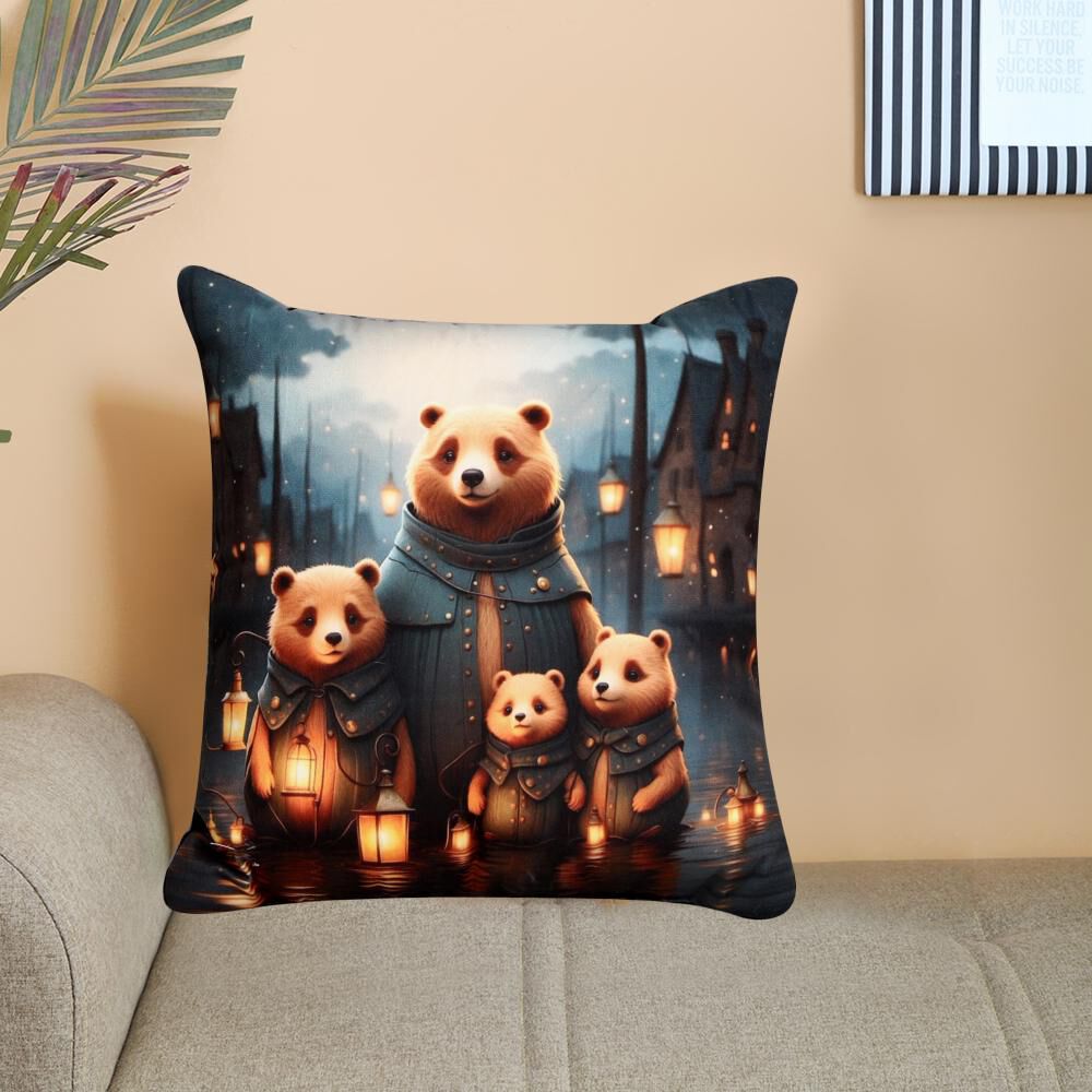 Home Beautiful                         Black Polyester Cushion