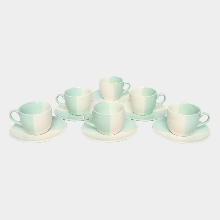 12 Pcs. Stoneware Cup and Saucer Set, , large image number null
