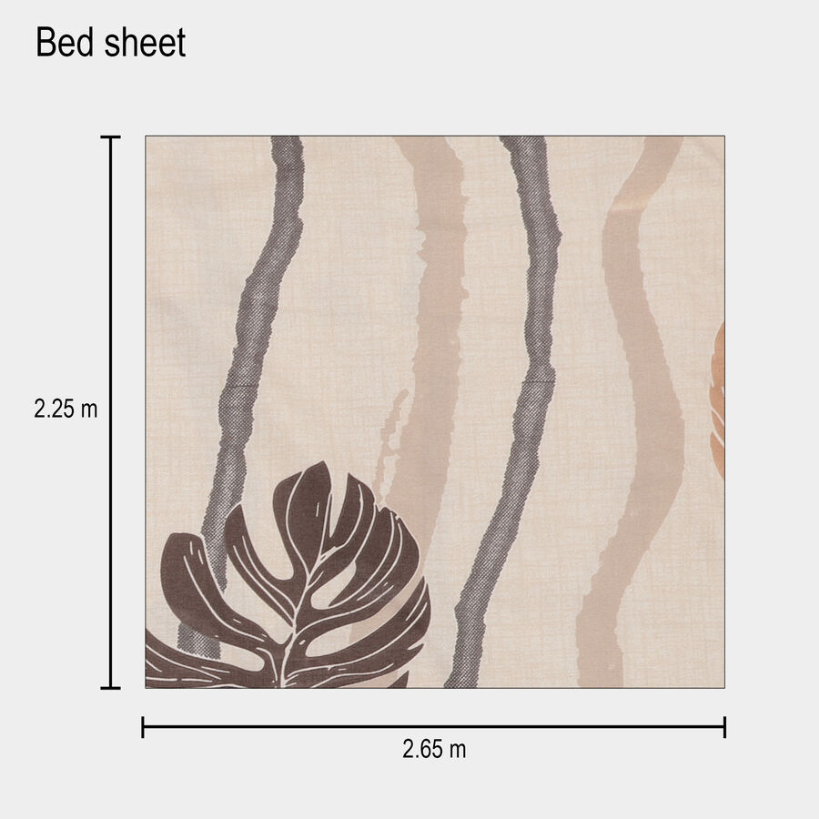 120 GSM Cream Microfiber Double Bedsheet, , large image number null