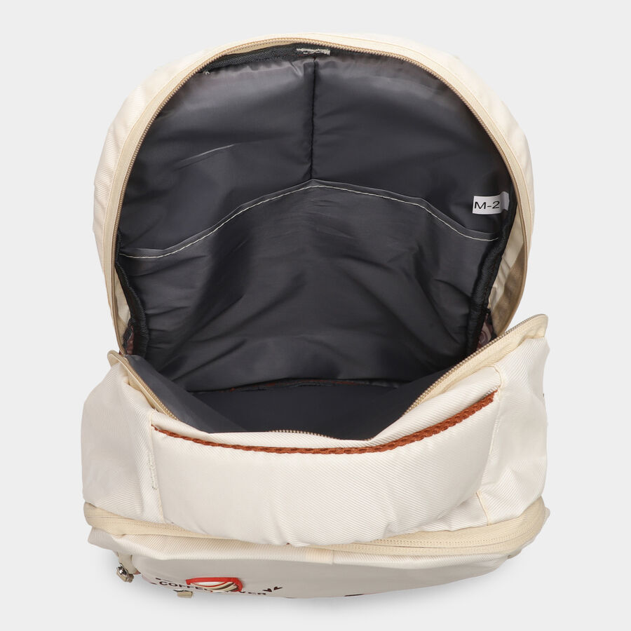 Beige Printed Backpack, , large image number null