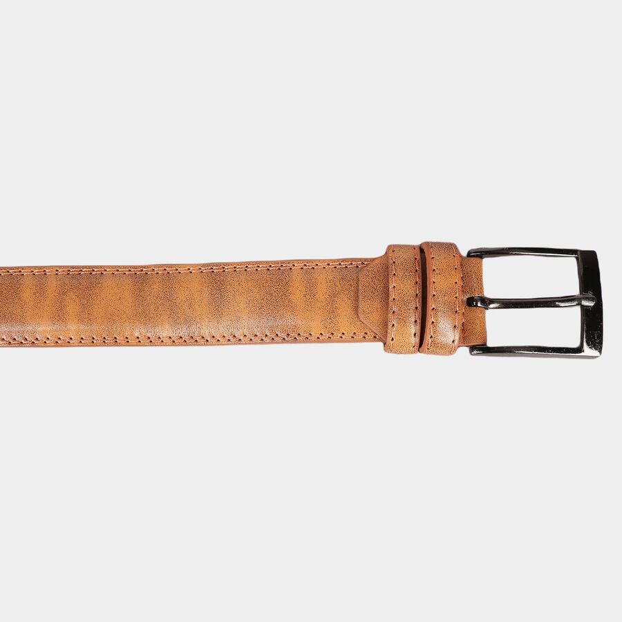 Men's Tan Polyurethane Formal Belt, , large image number null