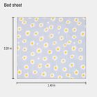 Blue Microfiber Double Bedsheet with Pillow Cover, , small