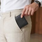 Men's Black Polyurethane Wallet, , small