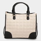 Beige Pu Hand Bag, , small