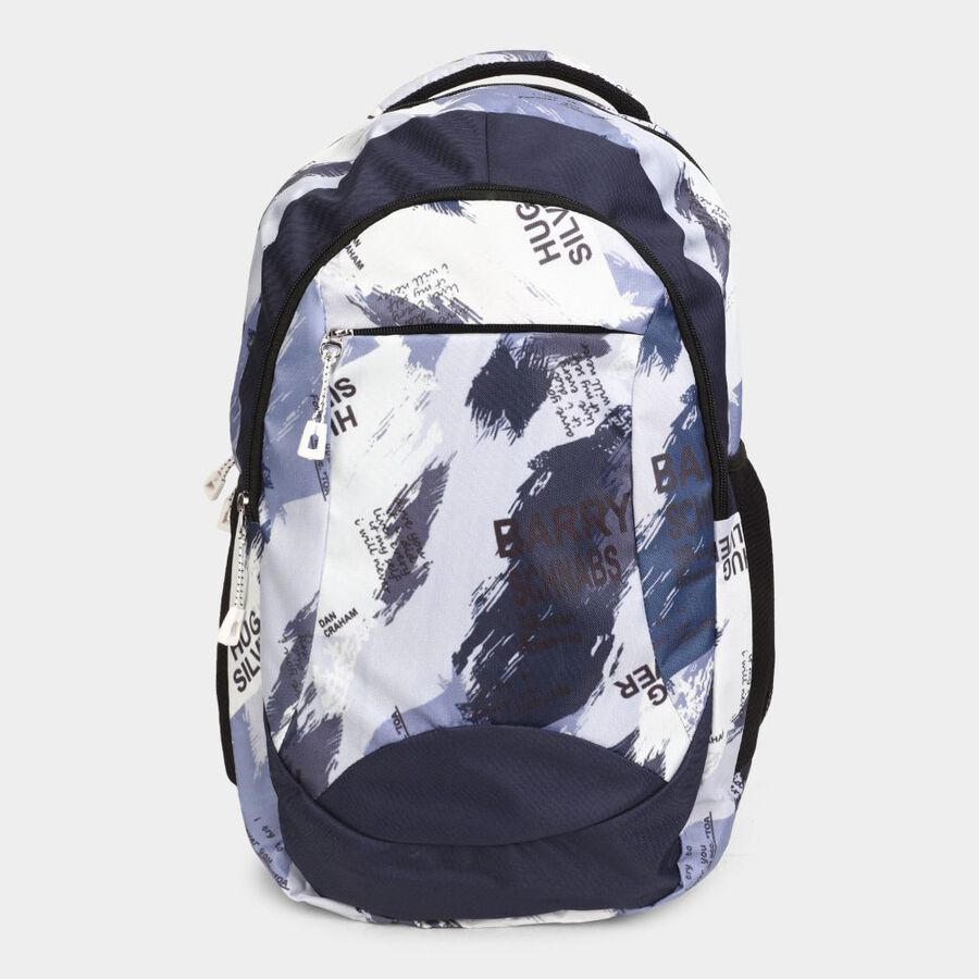 Women's Blue Fabric Backpack, , large image number null