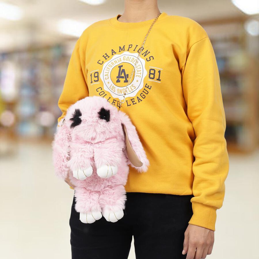 Kids' Furry Rabbit Bag, Nylon/Polyester, , large image number null