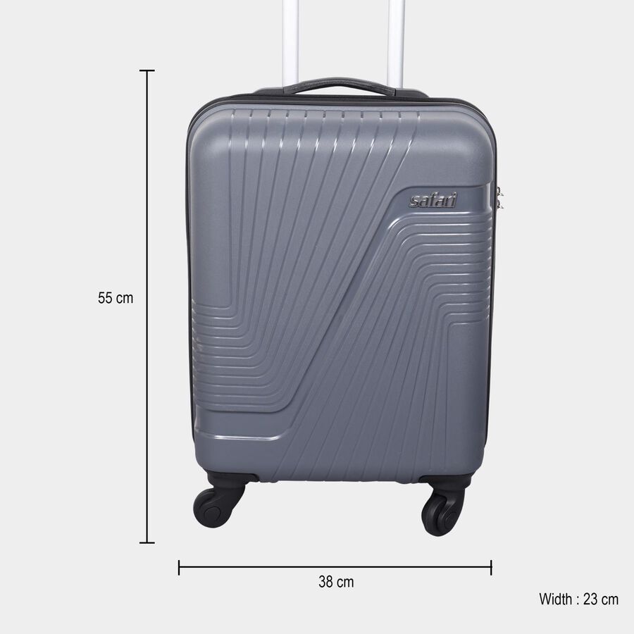 4-Wheel Dark Grey Polypropylene Hard Case Trolley, Small, , large image number null