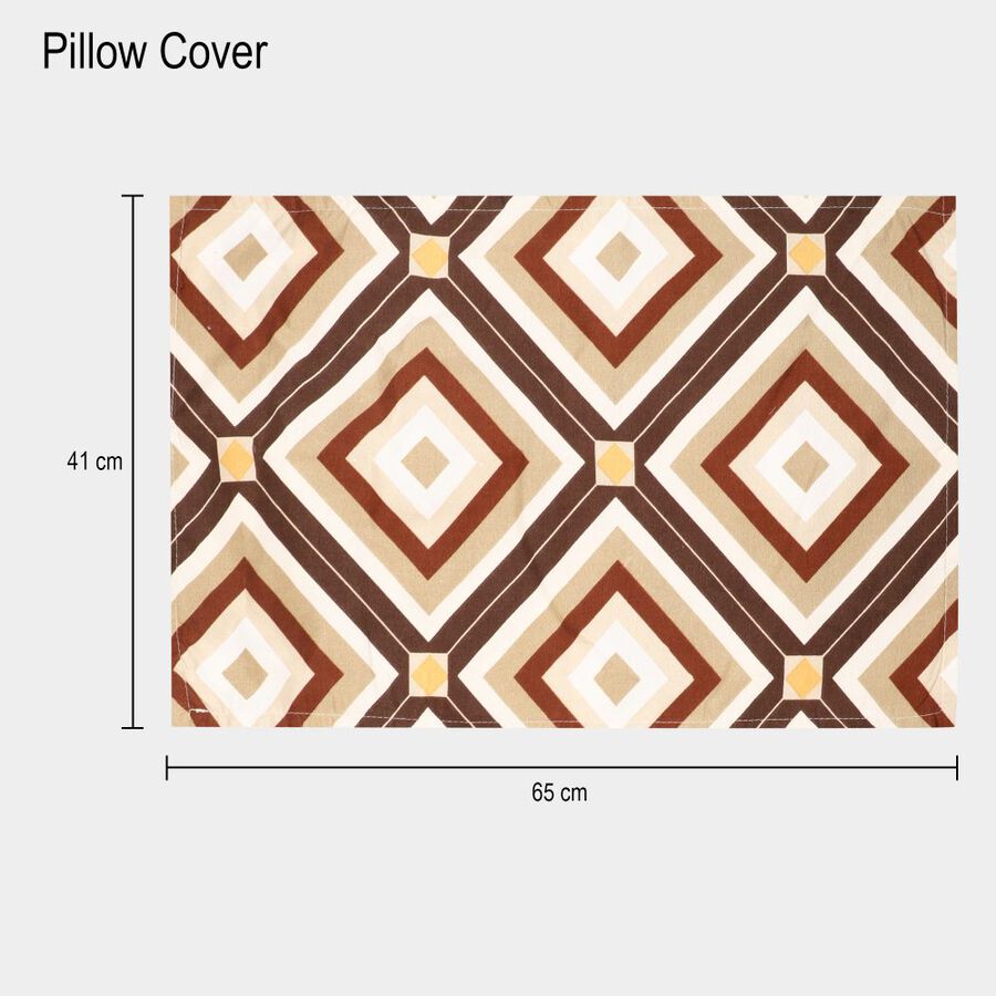 Brown Microfiber Double Bedsheet with Pillow Cover, , large