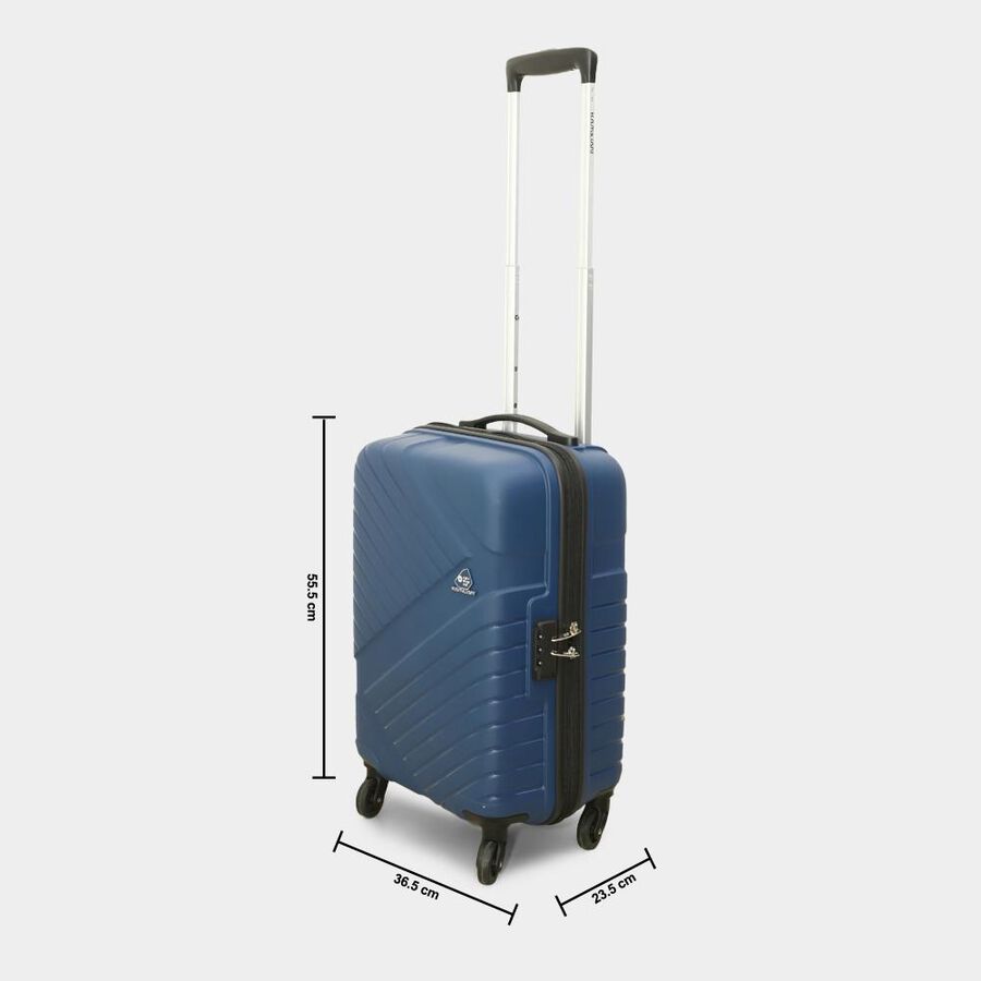 4-Wheel Dark Blue Polypropylene Hard Case Trolley, Small + Medium + Large, , large image number null