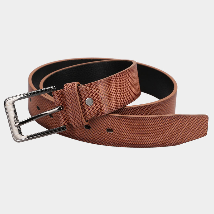 Men's Polyurethane Casual Belt, Size 36, Textured, , large image number null