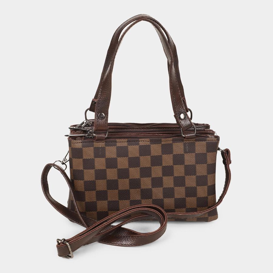 Women's Brown Polyurethane Sling Bag, , large image number null