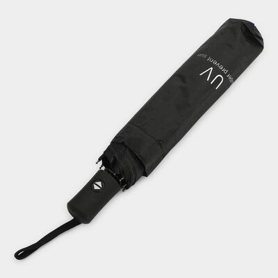 Woman's Black Polyester Umbrella