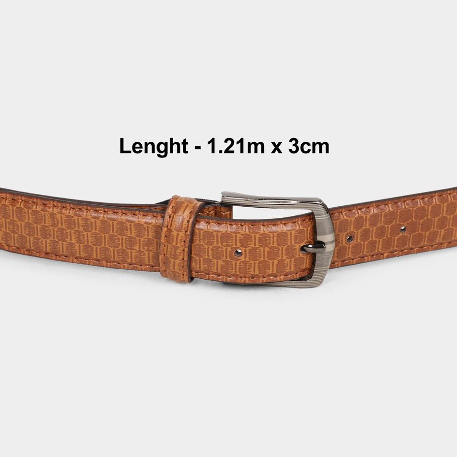 Men's Brown Polyurethane Casual Belt, , large image number null