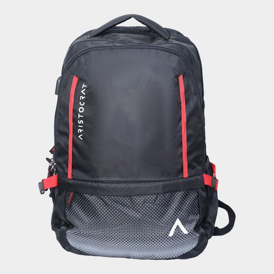 Black Backpack with Laptop Sleeves, 34 L, , large image number null