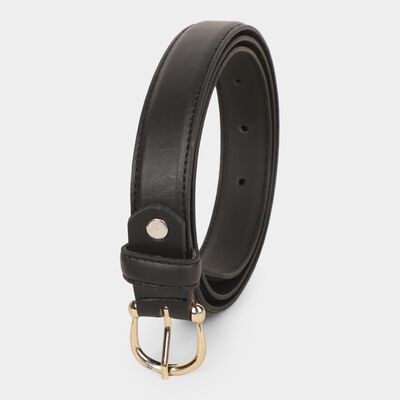 Women's Black Polyurethane Belt