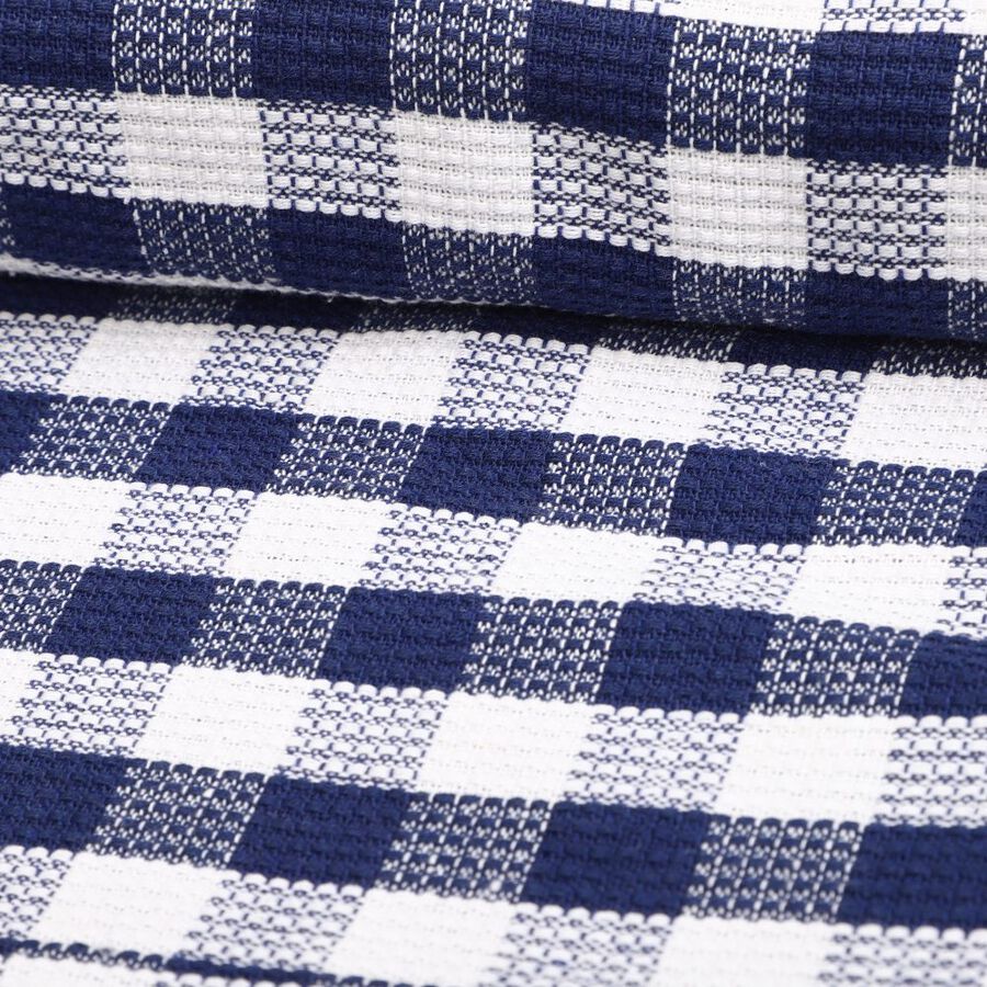 220 GSM Blue Cotton Blend Bath Towel, , large