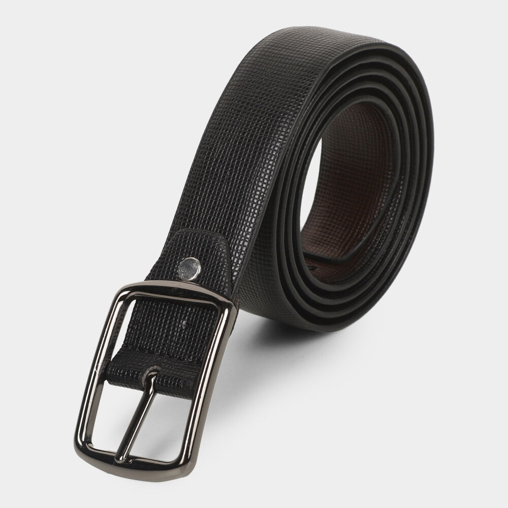 Black Tie                         Men's Brown Polyurethane Belt