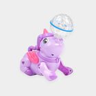 Kid's Dancing Unicorn Toy with Crystal Disco Light Ball, , small
